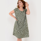 Lssiges Boho-Vintage-Kleid mit Print