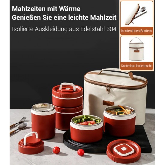 Heier Verkauf(50% Rabatt)Mikrowellengeeignete, isolierte Lunchbox aus Edelstahl