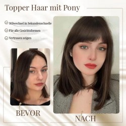 Natürliches Haarteil mit Pony für Frauen Kostenloser Versand bei 2 Einkufen 