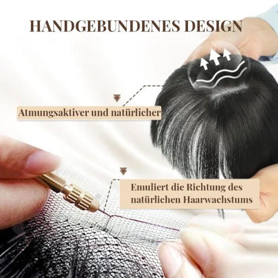 Natürliches Haarteil mit Pony für Frauen Kostenloser Versand bei 2 Einkufen 