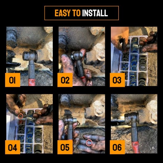 Pousbo 100 Stück/ 245 Stück Assortiertes Dichtungsring-Set