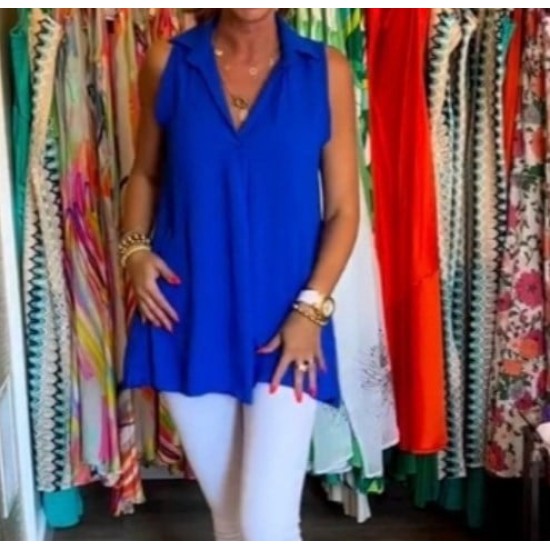 Heier Verkauf 49% RABATT- rmelloses, gerafftes Oberteil mit Revers