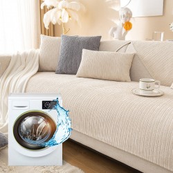 PousboSofabezug aus Chenille-Stoff mit Fischgrtenmuster