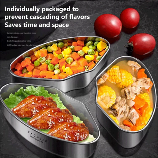 Edelstahl-Dampftischpfannen mit Wellenschliff--Kaufen Sie 2 und erhalten Sie 1 gratis