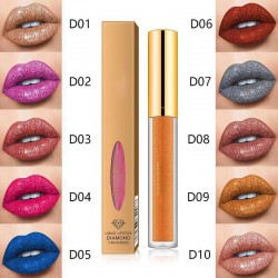 1 KAUFEN, 1 GRATISMetallischer flüssiger Diamant-Glitter-Lippenstift