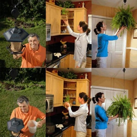 Einziehbarer Blumentopfhaken Pflanzenhalter 10KG