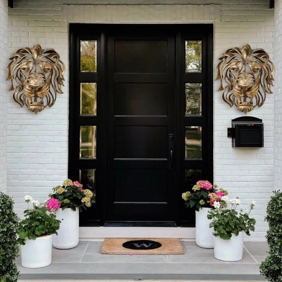 Lion Head Wall Mounted Art Sculpture