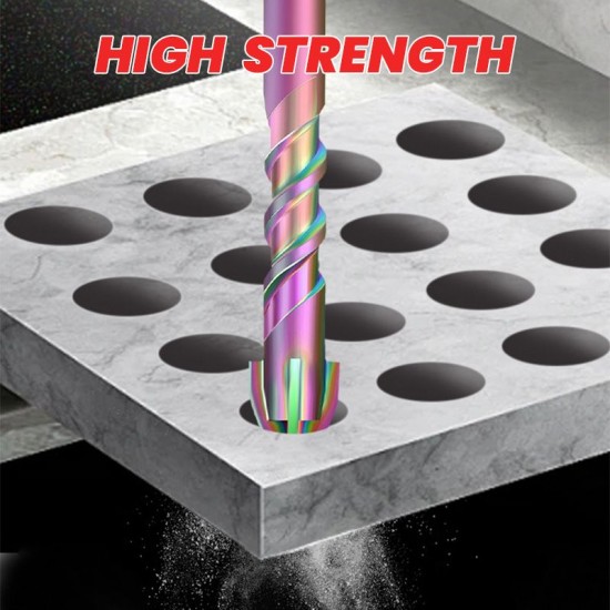 4 Stück spiralfrmige, exzentrische Bohrer mit Titanbeschichtung und vier Klingen