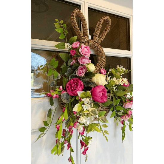 Begrenzte Zeit 50% RabattHandgemachter Hasenkorb zum Aufhngen an der Wand, Frühlingsdekor