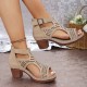 Vielseitige Sandalen mit offener Zehenpartie und mittelhohem Absatz