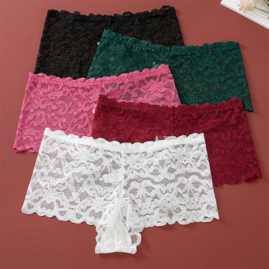 Damen-Spitzen-Bralette- und Hschen-Set