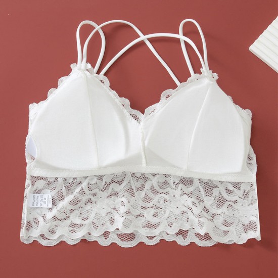 Damen-Spitzen-Bralette- und Hschen-Set