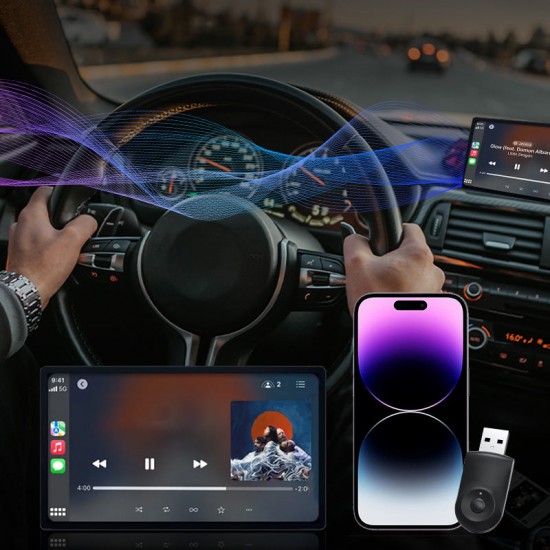 Limited Time Offer - 50% Off 2025 Ottocast Mini wireless CarPlay Android Auto Adapter