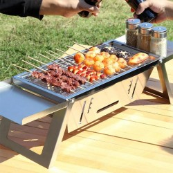 Klappbarer Edelstahl-Grill für drauenBefristetes Angebot: 50% Rabatt auf Bestellungen