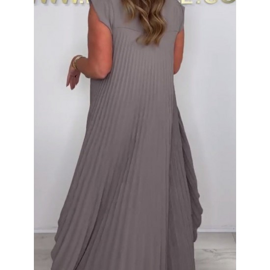 49% RabattLaney Set aus plissiertem, kurzrmligem, unregelmigem Midi-Top und Hose mit weitem Bein und elastischer Taille