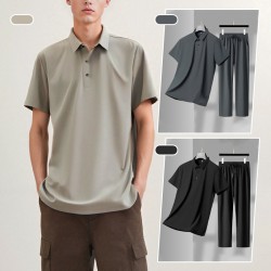 Atmungsaktiver Freizeit-Zweiteiler für Herren: Kurzarmhemd und Hose