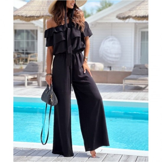 Schulterfreier Rüschen-Jumpsuit für Damen