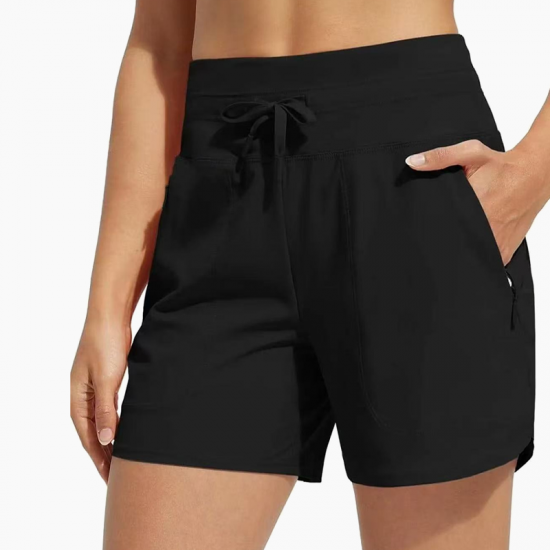Zeitlich begrenzter RabattSchnell trocknende Badeshorts mit hoher Taille für Frauen