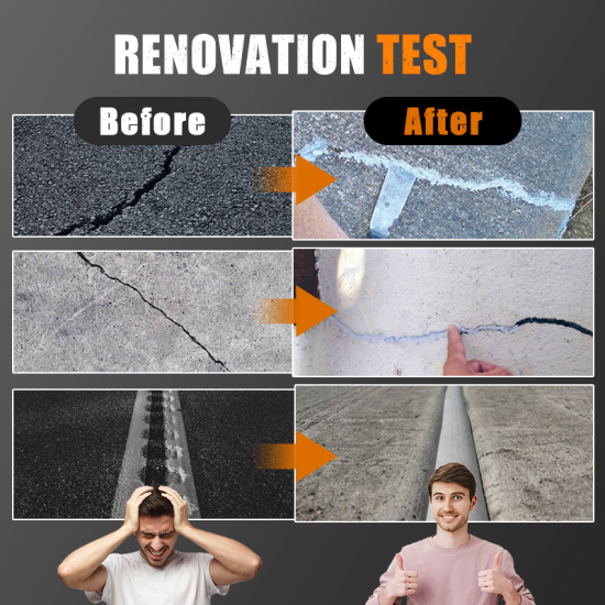 Wasserdichter, hochelastischer Rissfüller für Beton