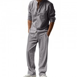 Lssiges, atmungsaktives Herren-Set aus Hemd und Hose
