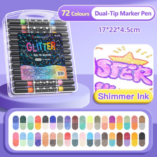 Weihnachtsangebot  50 % RABATTDual-Tip Glitter Marker Pen