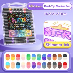 Weihnachtsangebot  50 % RABATTDual-Tip Glitter Marker Pen