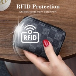 Geldbrse mit Reiverschluss für Kreditkarten mit RFID-Sperre
