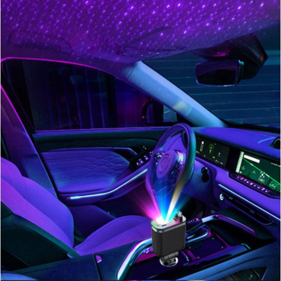 120-W-Autoladegert mit violettem Stern-Ambientelicht und einziehbarem Kabel