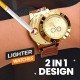 Ideales Geschenk - Wiederaufladbare USB-Uhr mit Feuerzeug